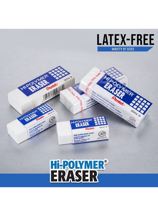 Pentel Hipolymer Erasers White Pack Of 4 - Image 4