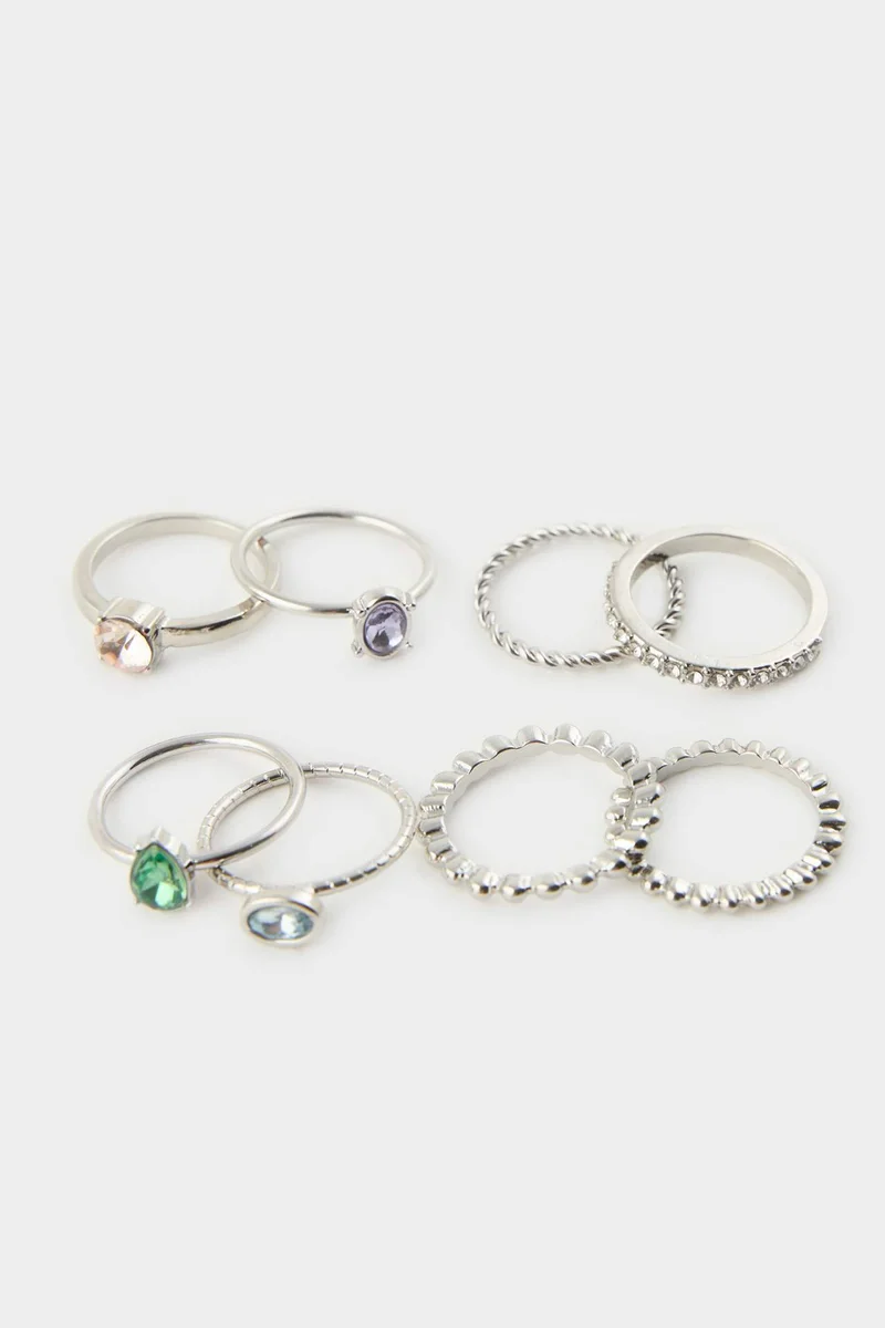 Defacto  Woman 8 Piece Rings for Women | Best Price UAE