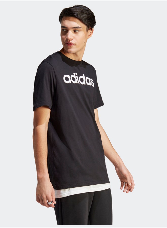 Adidas - Essentials Single Jersey Linear Embroidered Logo T-Shirt - Image 1