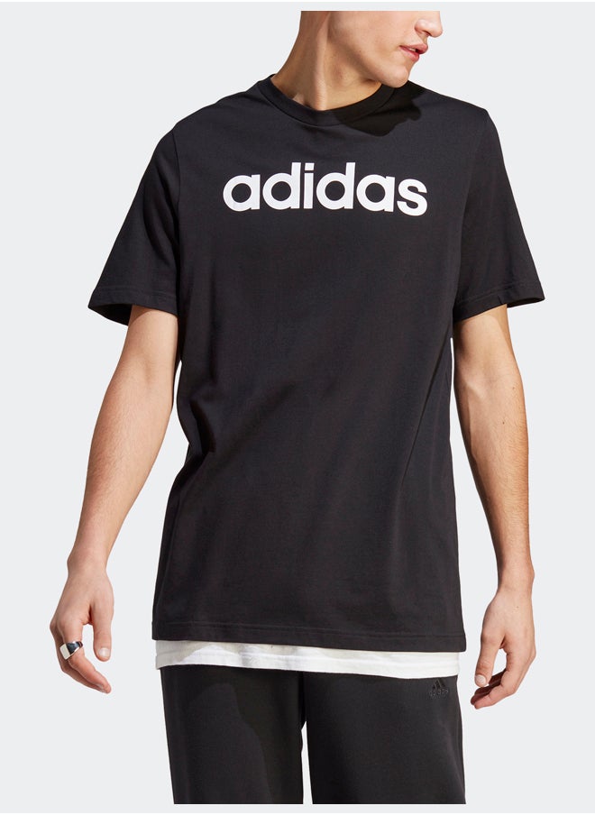 Adidas - Essentials Single Jersey Linear Embroidered Logo T-Shirt - Image 1