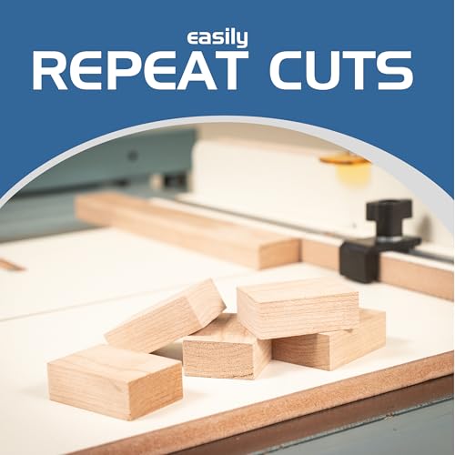 Fulton Woodworking Tools Fulton MDF Crosscut Sled for Table Saw | Precise Cuts Woodworking Jig | Aluminum Miter Slot Runners | Adjustable Stop & Transparent Guard | Cut Accurate Miters - Image 5