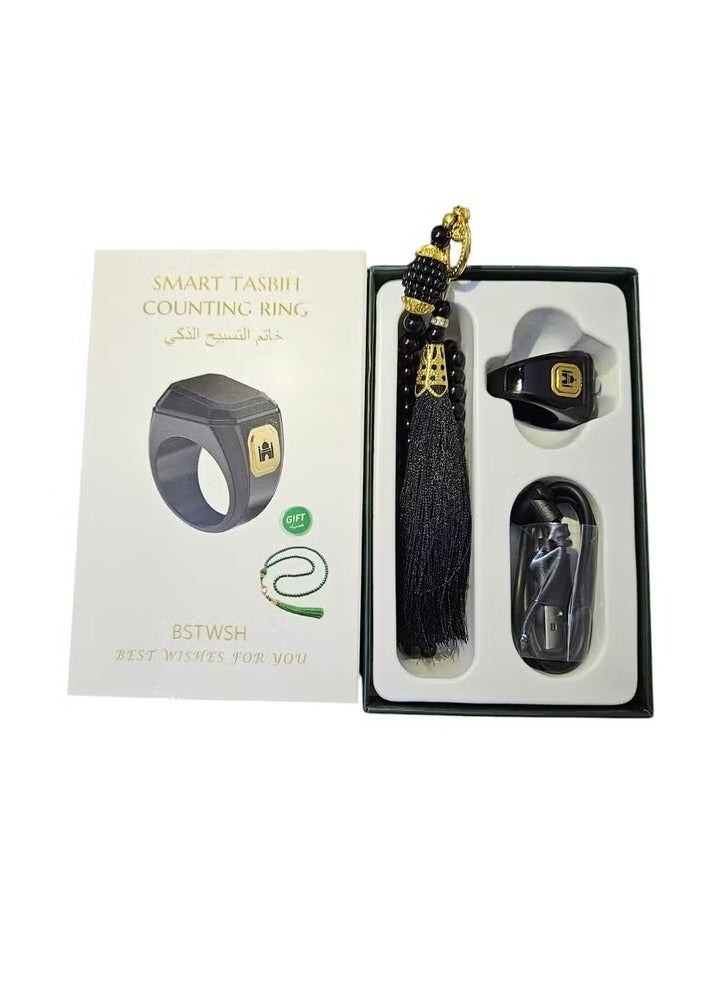 BSTWSH Smart Tasbih Ring Black  - Image 2