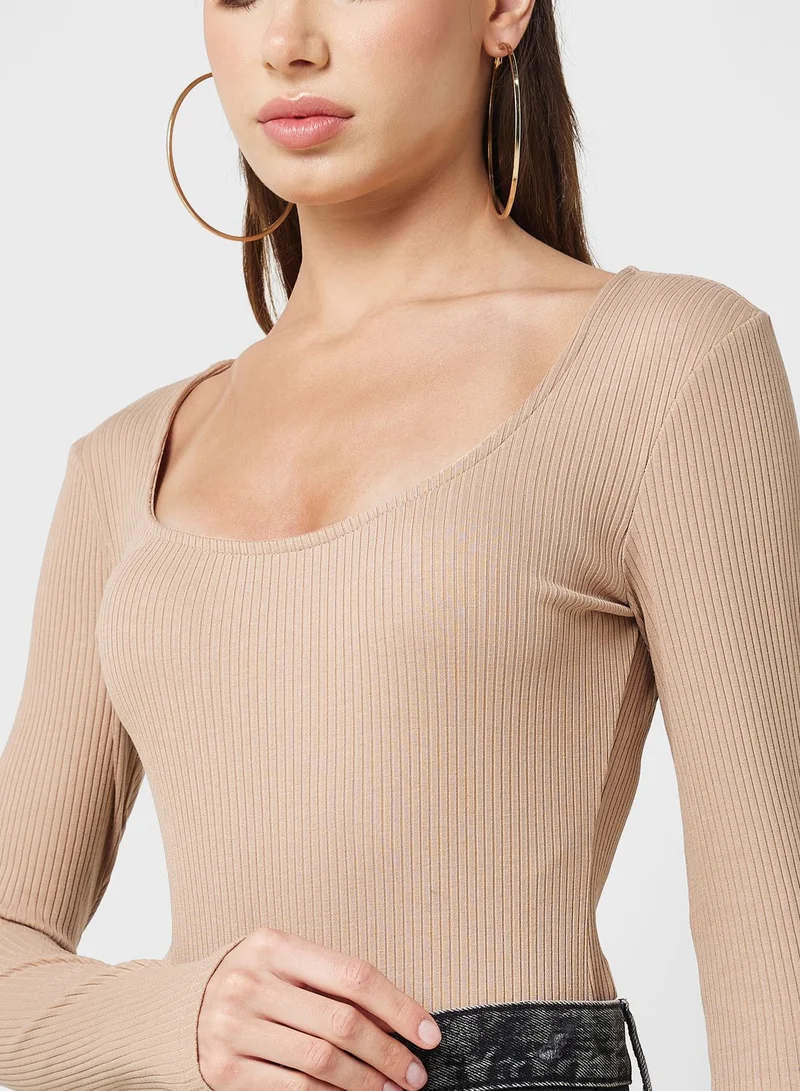 Miss Selfridge Scoop Neck Bodysuit