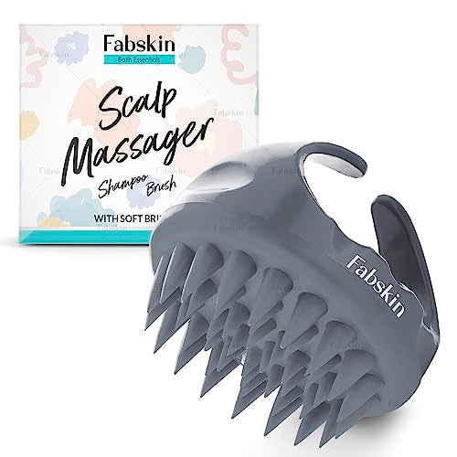 FABSKIN Hair Scalp Massager Shampoo Brush with Soft Silicone Bristles, Anti Dandruff, Exfoliating with Scalp Care, Manual Hair Massager for Blood Circulation (Pink) - Image 1