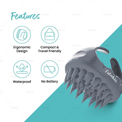 FABSKIN Hair Scalp Massager Shampoo Brush with Soft Silicone Bristles, Anti Dandruff, Exfoliating with Scalp Care, Manual Hair Massager for Blood Circulation (Pink) - Image 3