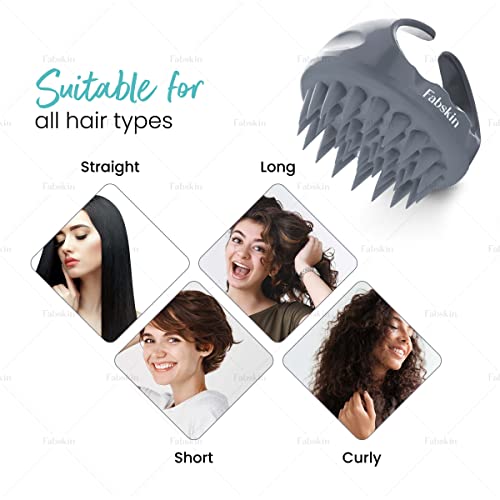 FABSKIN Hair Scalp Massager Shampoo Brush with Soft Silicone Bristles, Anti Dandruff, Exfoliating with Scalp Care, Manual Hair Massager for Blood Circulation (Pink) - Image 4