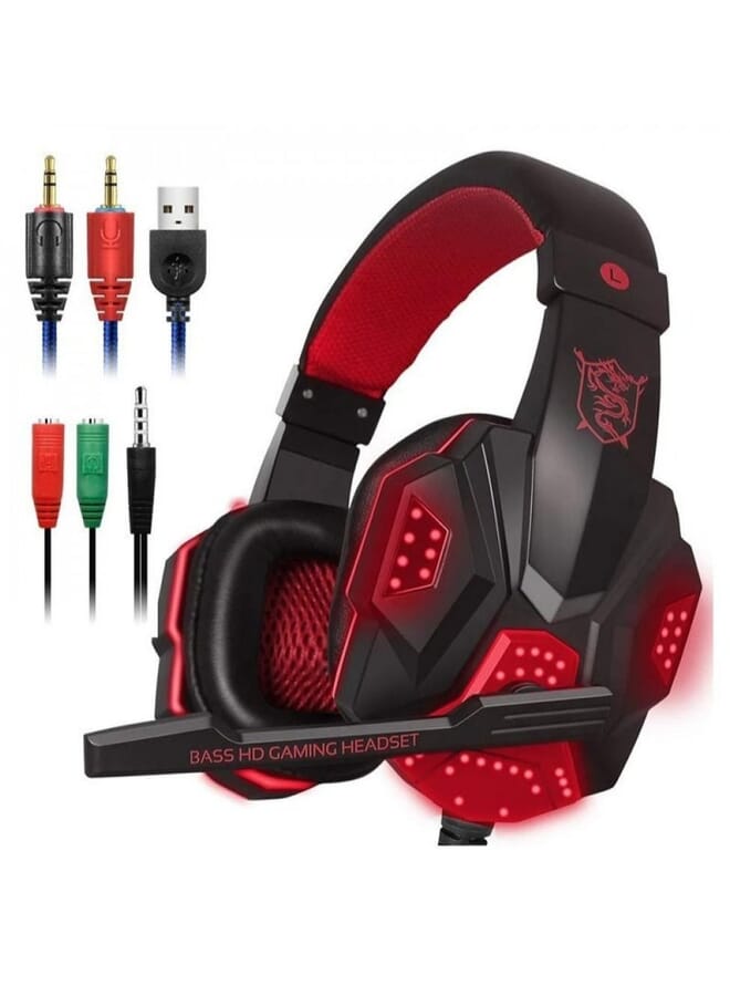 S-TOP سماعة سلكية موديل PC780 باللون الأحمر - Image 1