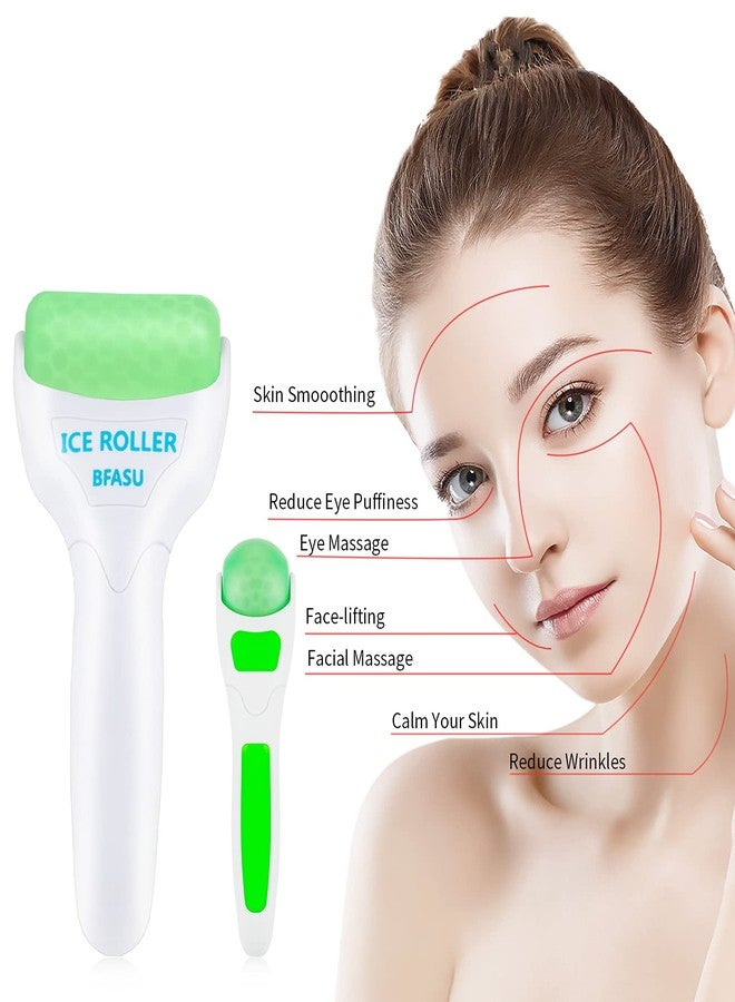 BFASU Ice Roller, Face Roller 2 PCS, Massage Tools with Mini Roller for Eye, Face and Body, Relax and Alleviate Puffiness Fine Lines Minor Pain (Green) - Image 2