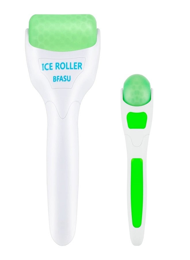 BFASU Ice Roller, Face Roller 2 PCS, Massage Tools with Mini Roller for Eye, Face and Body, Relax and Alleviate Puffiness Fine Lines Minor Pain (Green) - Image 1