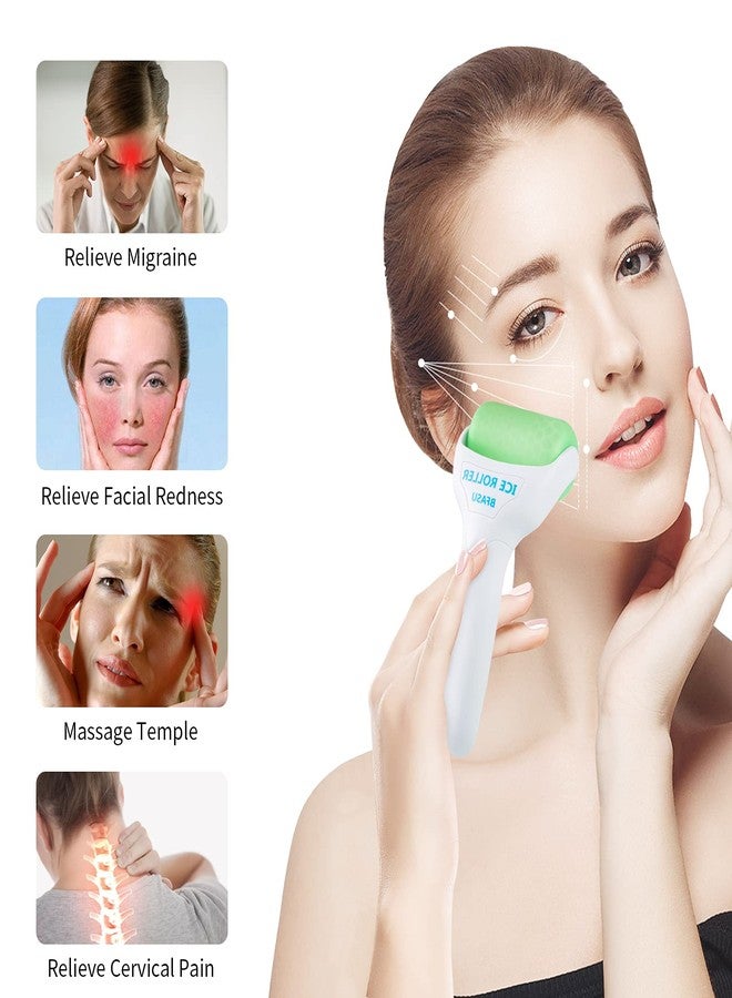 BFASU Ice Roller, Face Roller 2 PCS, Massage Tools with Mini Roller for Eye, Face and Body, Relax and Alleviate Puffiness Fine Lines Minor Pain (Green) - Image 3