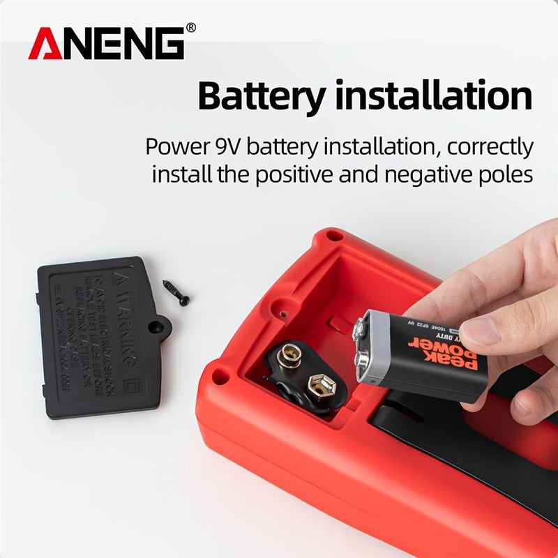 ANENG DM850 Yellow Digital Multimeter Automatic AC DC Voltage Ohm Tester Transistor Buzzer 1999 Counts - Image 5