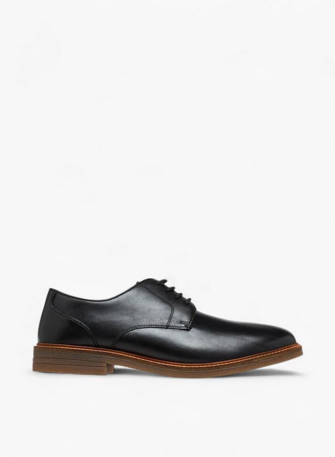 DUCHINI Men's Solid Lace-Up Derby Shoes - Image 3