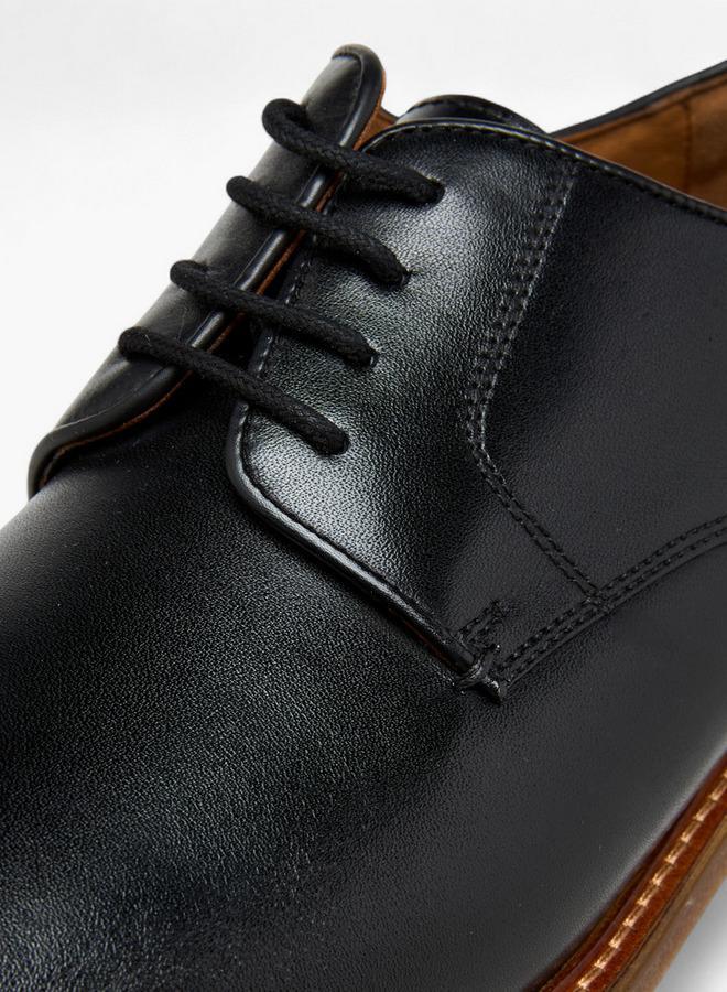 DUCHINI Men's Solid Lace-Up Derby Shoes - Image 4