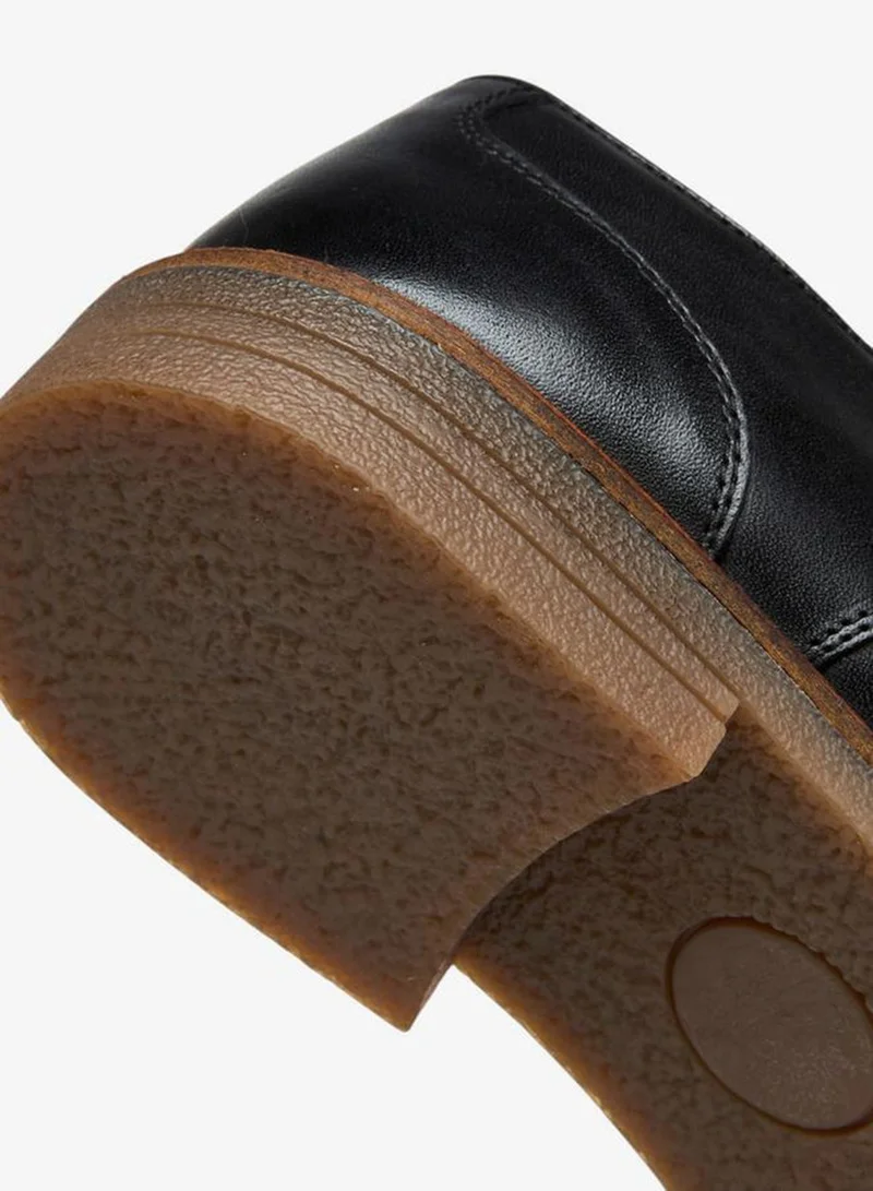 DUCHINI BLACK Men's Solid Lace-Up Derby Shoes for Men | Best Price UAE