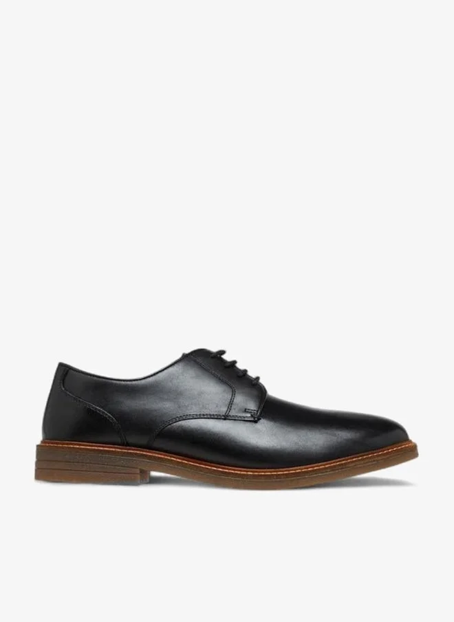 DUCHINI BLACK Men's Solid Lace-Up Derby Shoes for Men | Best Price UAE