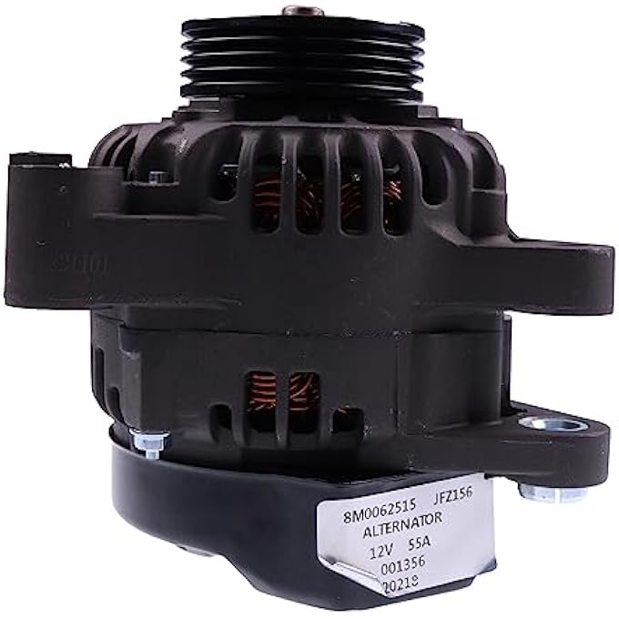 AIVWUMOT 12V 55A Alternator 8M0057693 8M0062515 8M0065239 AND0626 Compatible with Mercury Marine Outboards 150L 135HP 150HP 2012-On 4-Groove Pulley 64mm OD - Image 3