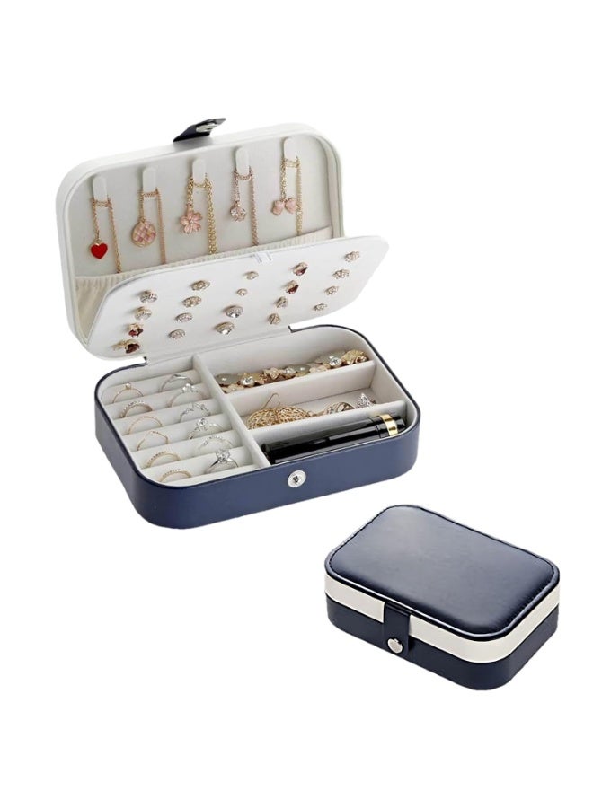 صندوق منظم إكسسوارات السفر-أزرق/أبيض - Image 1