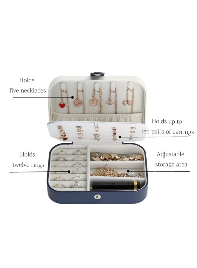 صندوق منظم إكسسوارات السفر-أزرق/أبيض - Image 4