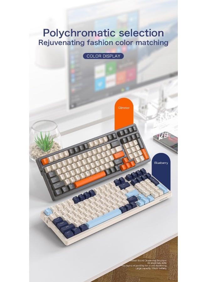 Free Wolf K8 Mechanical Keyboard - Wireless 2.4G Bluetooth Triple-Mode Hot-Swappable Gaming Keyboard - Image 4