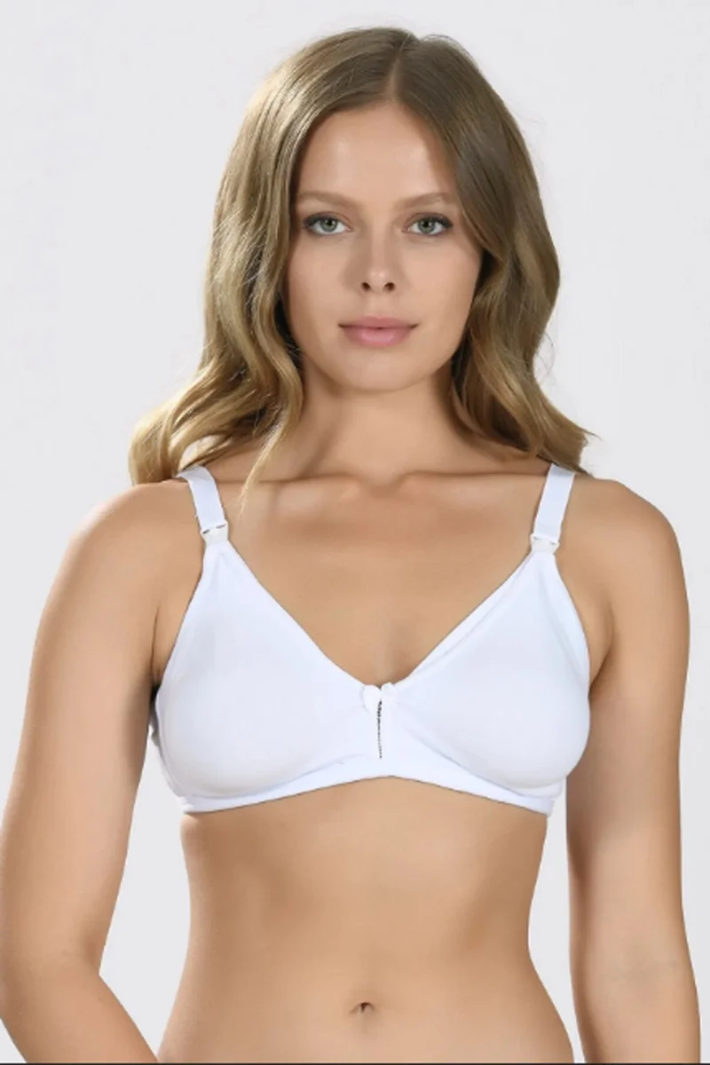 ان بي بي 3581 Women's Cotton Pregnant Postpartum Flexible Soft Supportless Non-Wireless Nursing Bra