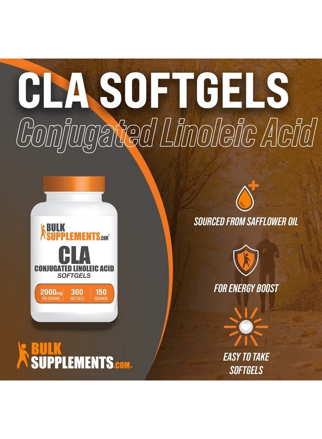 BULKSUPPLEMENTS.COM Conjugated Linoleic Acid Cla 1000Mg Softgels Cla Supplements Cla Safflower Capsules Cla Pills 2 Cla Softgels Per Serving 150Day Supply (300 Softgels) - Image 4