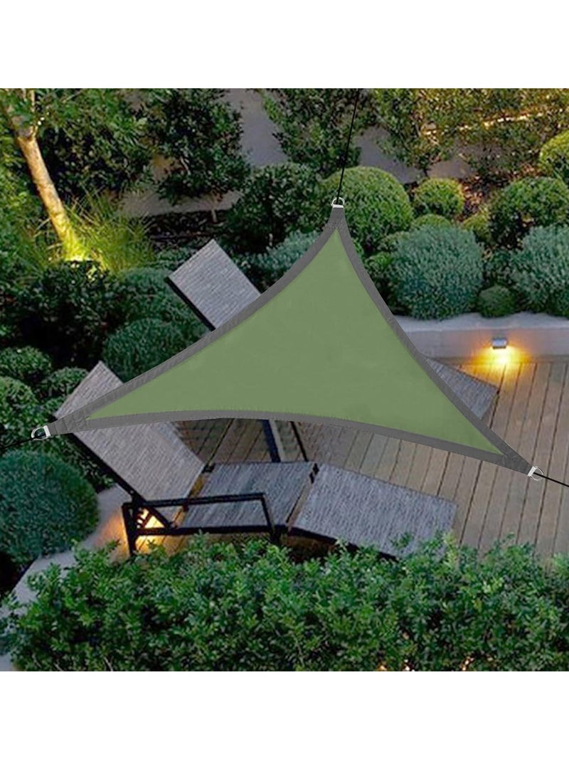 Hihonor Triangle Sun Shade Sail for Patios 10' x 10' x 10' Outdoor Sun Protection Sunshades UV Block Shade Cover Canopy for Backyard Porch Pergola Lawn Garden Pool Beach Deck Park Carport Sand, Green  - Image 4