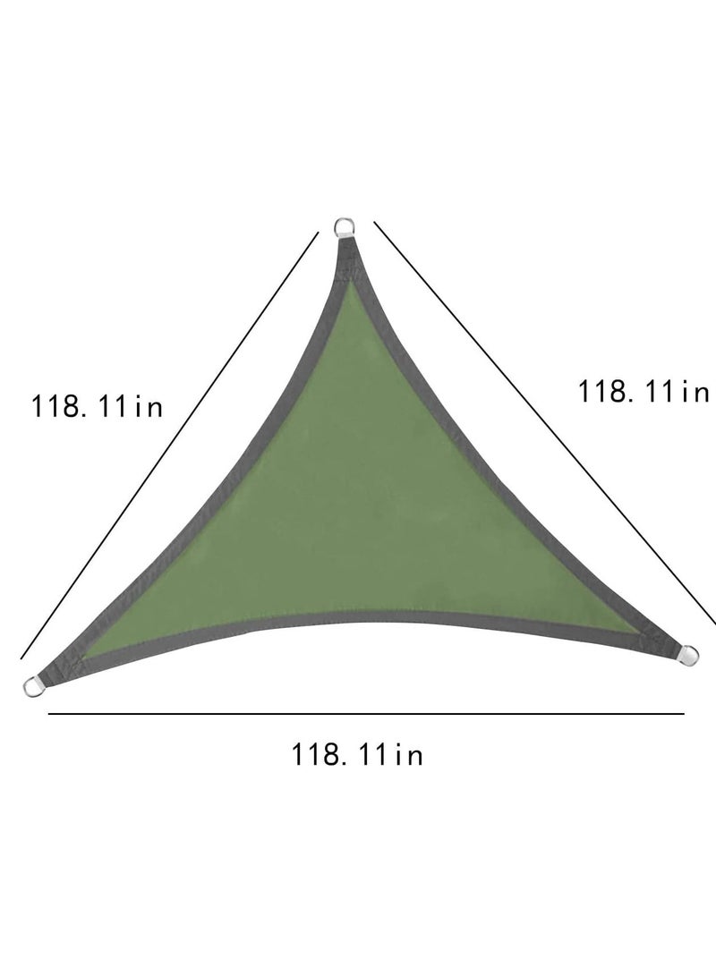 Hihonor Triangle Sun Shade Sail for Patios 10' x 10' x 10' Outdoor Sun Protection Sunshades UV Block Shade Cover Canopy for Backyard Porch Pergola Lawn Garden Pool Beach Deck Park Carport Sand, Green  - Image 5