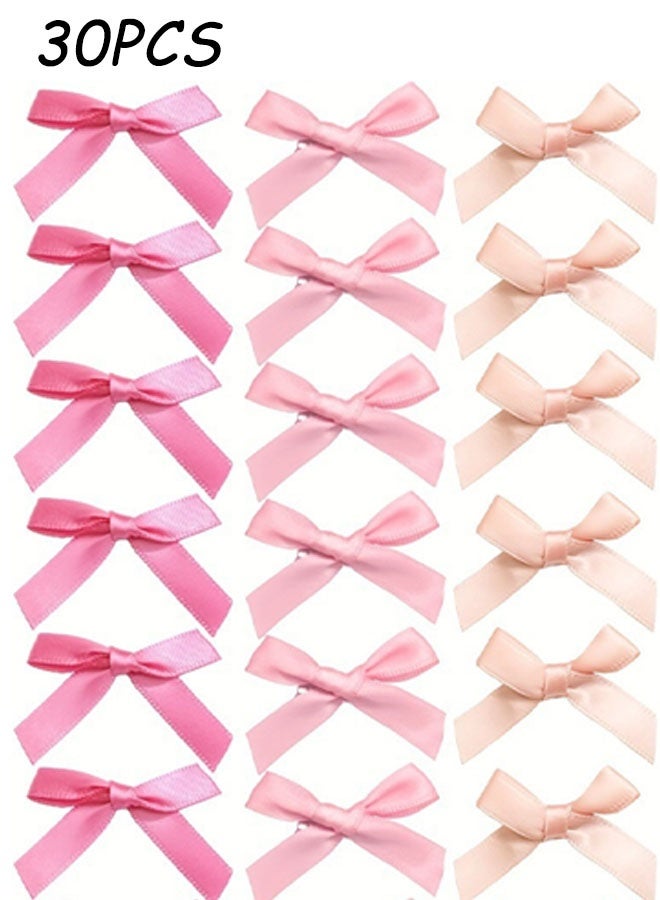 30 قطعة من مشابك الشعر على شكل فيونكة، مشبك شعر صغير للنساء والفتيات، مشابك شعر صغيرة لطيفة على شكل فيونكة ودبابيس شعر معدنية Y2K لضفائر المراهقين والحفلات الموسيقية على المسرح وأعياد الميلاد وأسلوب الباليه - Image 1