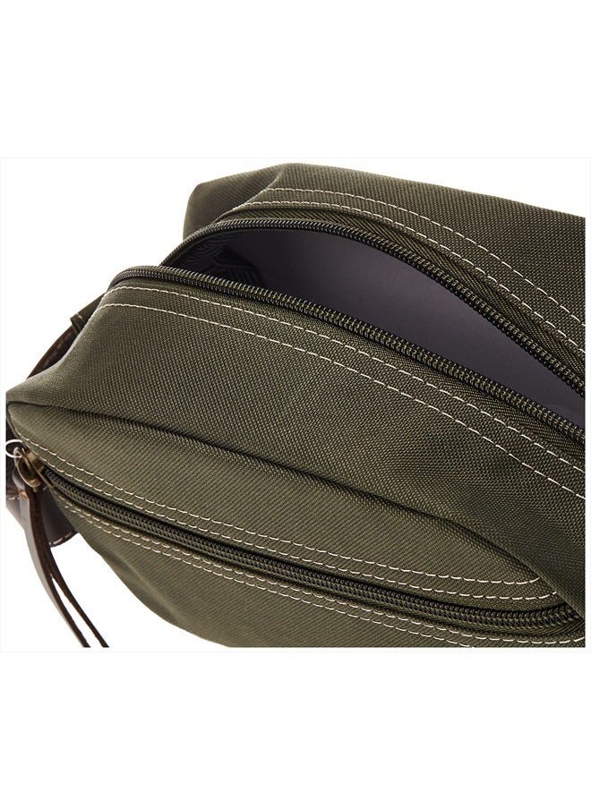 Timberland - Men's Toiletry Bag Canvas Travel Kit Organizer, Olive, One Size - Image 1