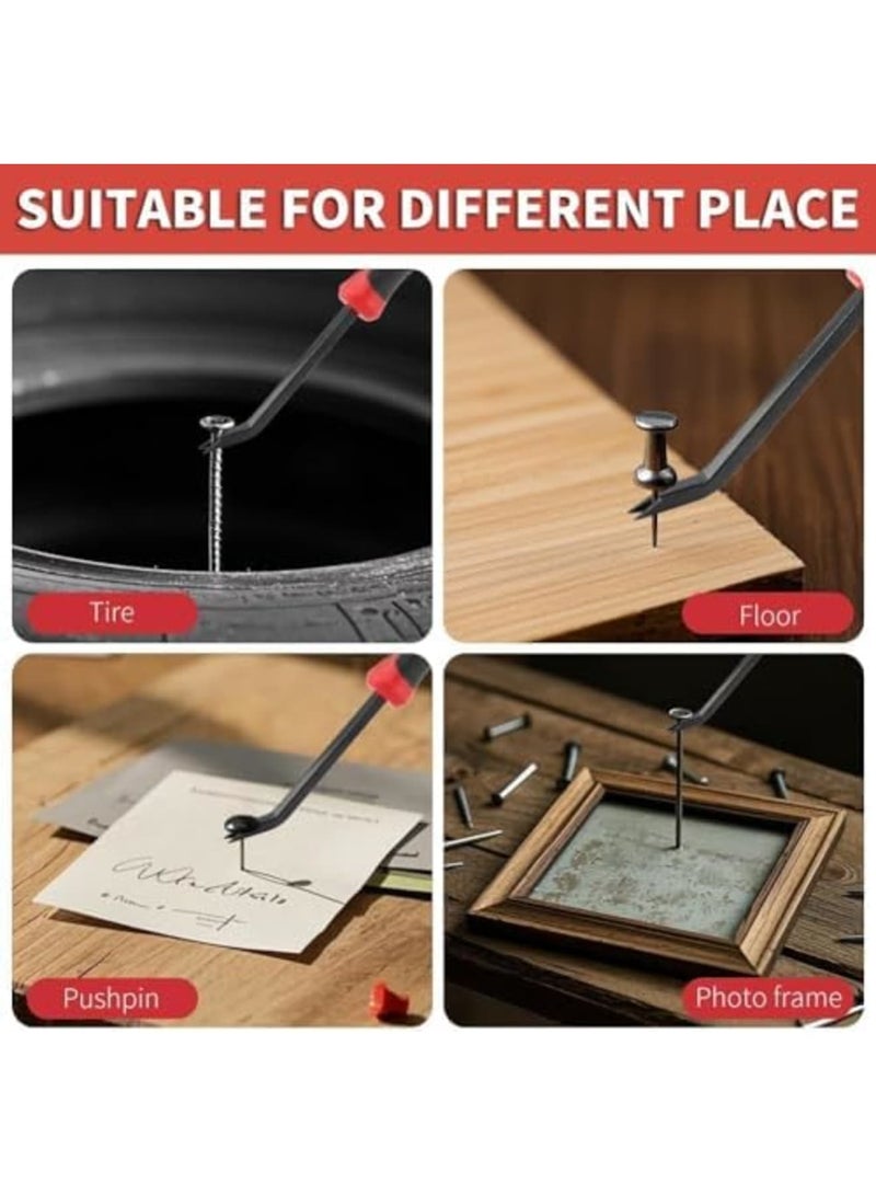 SYOSI Staple Remover, Staple Puller, Chrome Vanadium Steel Stapl-e Lifter, 30° Ergonomic Handle Nail Puller for Carpet Wood Flooring & Furniture, Comfort Grip PP Handle(Color:Black + Red) - Image 3