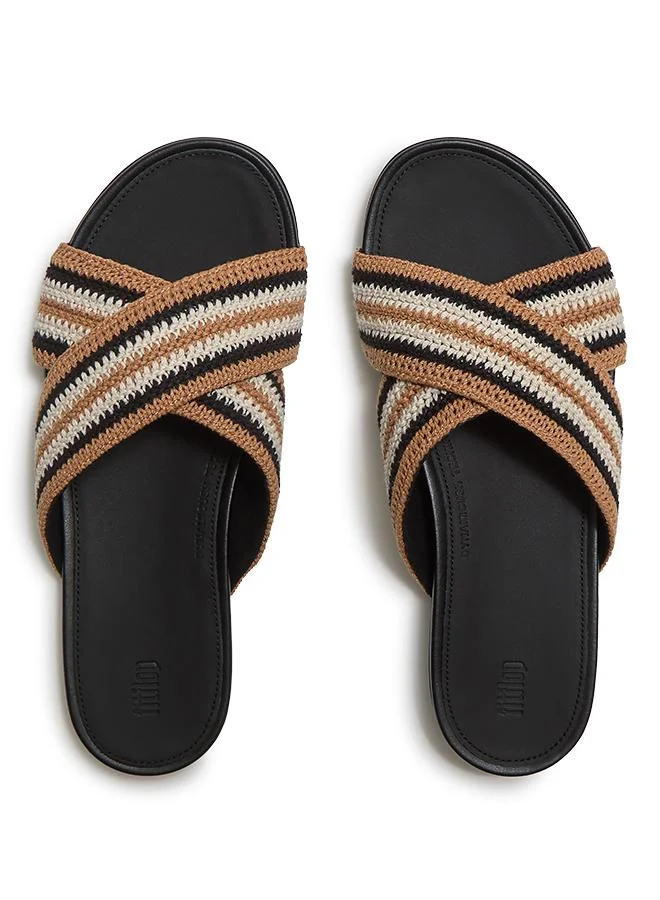 Fitflop GRACIE STRIPE-WEBBING CROSS SLIDES