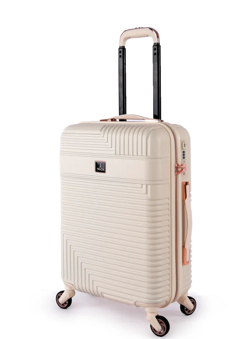 Track Track Hard Carry On Cabin Luggage ABS Trolley Travel Bag with TSA Lock &amp; Smooth Wheels, Lightweight and Durable, 20 Inch, HK222-20