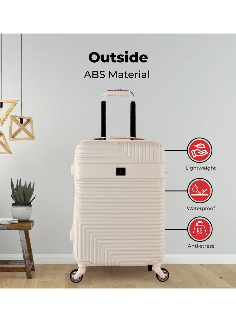 Track Track Hard Carry On Cabin Luggage ABS Trolley Travel Bag with TSA Lock &amp; Smooth Wheels, Lightweight and Durable, 20 Inch, HK222-20