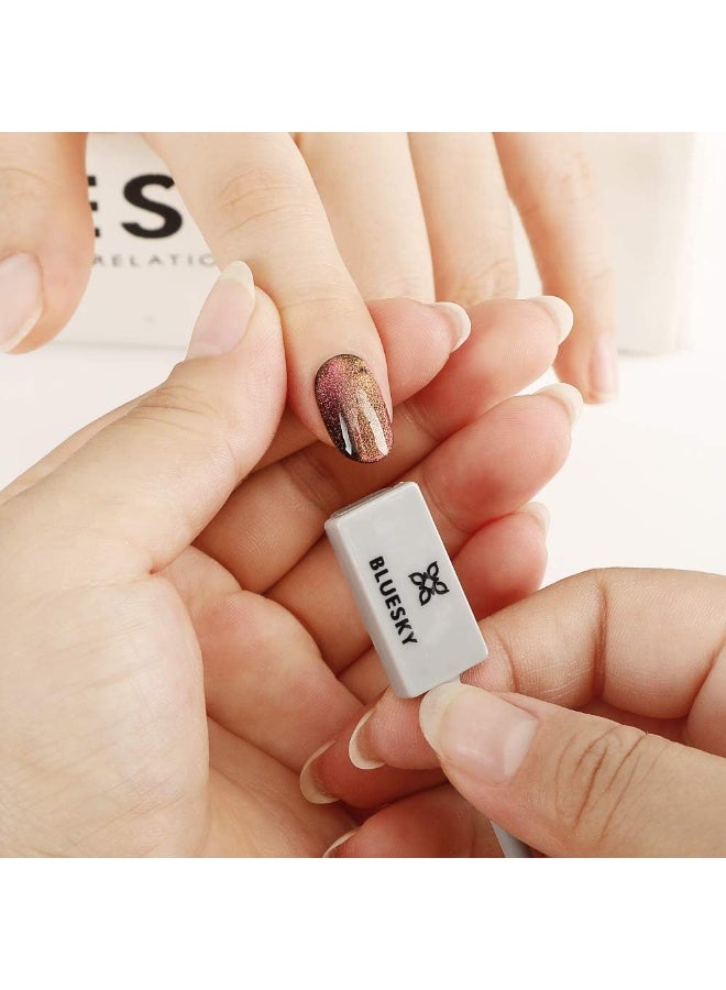 بلو سكاي طلاء أظافر جل عين القطة أحمر KA864 10 مل طلاء جل يتطلب المعالجة تحت مصباح LED بالأشعة فوق البنفسجية وقاعدة داكنة للحصول على التأثير الموضح في الصورة - Image 3