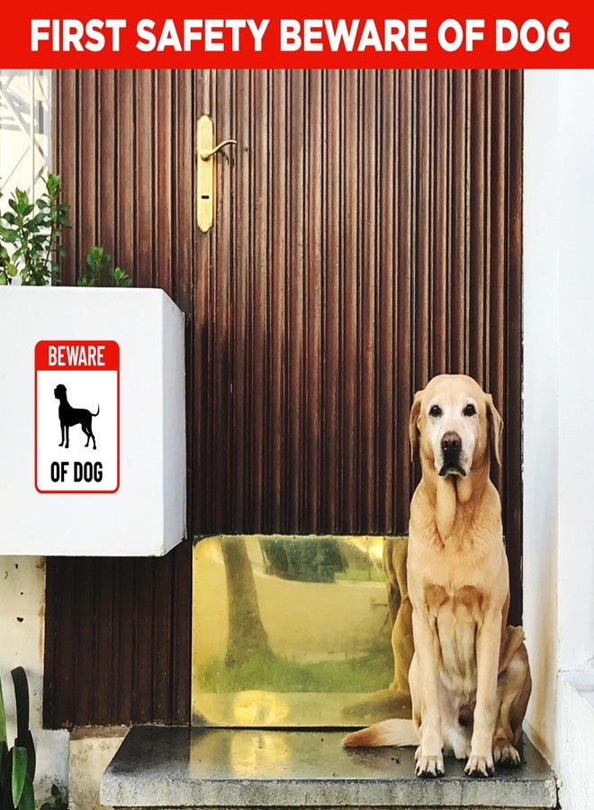 Twinster Beware Of Dog Sign Board For Home,Restaurants,Offices, Clinics Self-Adhesive Signage Set of 2 Stickers (Size :”6.00x8.00” Inches) (Design 1) - Image 2