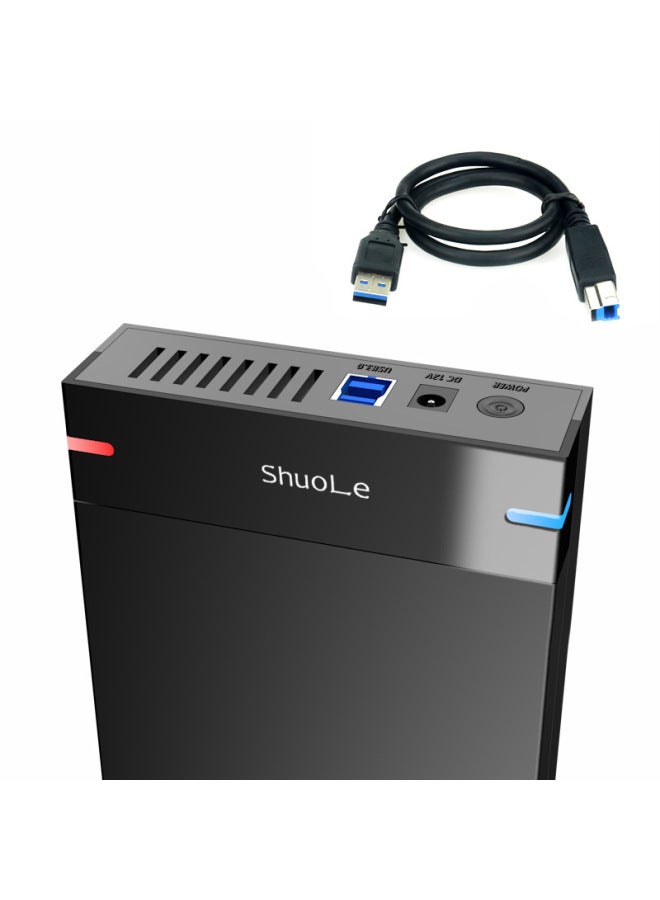 Shuole 3.5 Serial Desktop Hard Disk USB3.0 High Speed Transmission Tool-Free External Mobile Hard Disk Box-Color:SL-U35K3.0 Black Beauty Gauge - Image 4