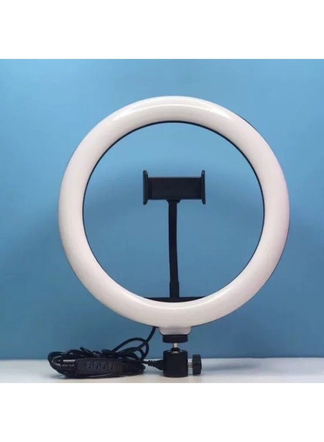 10-Inch Ring Light Selfie Beauty Lighting Kit LED Ring Light For Broadcasters Mobile Phone Photography And Live Streaming-Color:10 Inch Fill Light Desktop Round Cake Bracket - Image 2