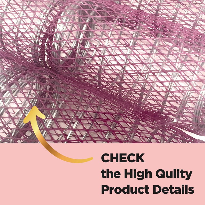 دونا بكرات دونا الشبكية السلكية 1.75 بوصة (د) 6 قطع كبيرة من بكرات الشعر الإسفنجية لتجعيد الشعر ومشابك الشعر لتصفيف الشعر وتجعيد الشعر بدون حرارة باللون الأرجواني - Image 3