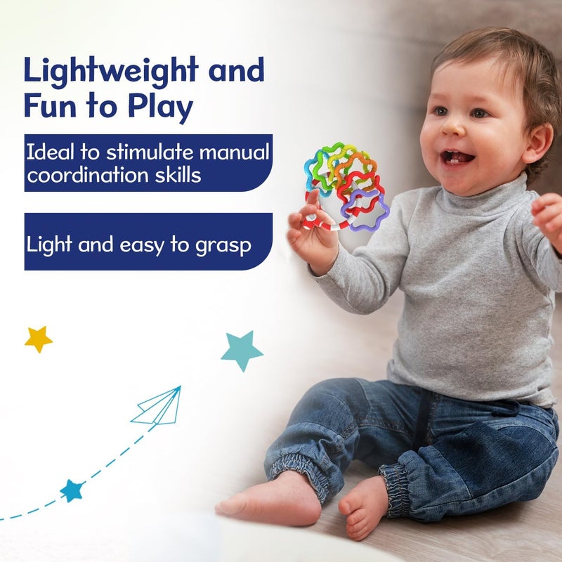 Chicco Baby Senses Easy Grasp Rings Rattle for Babies 3M-18M - Image 5