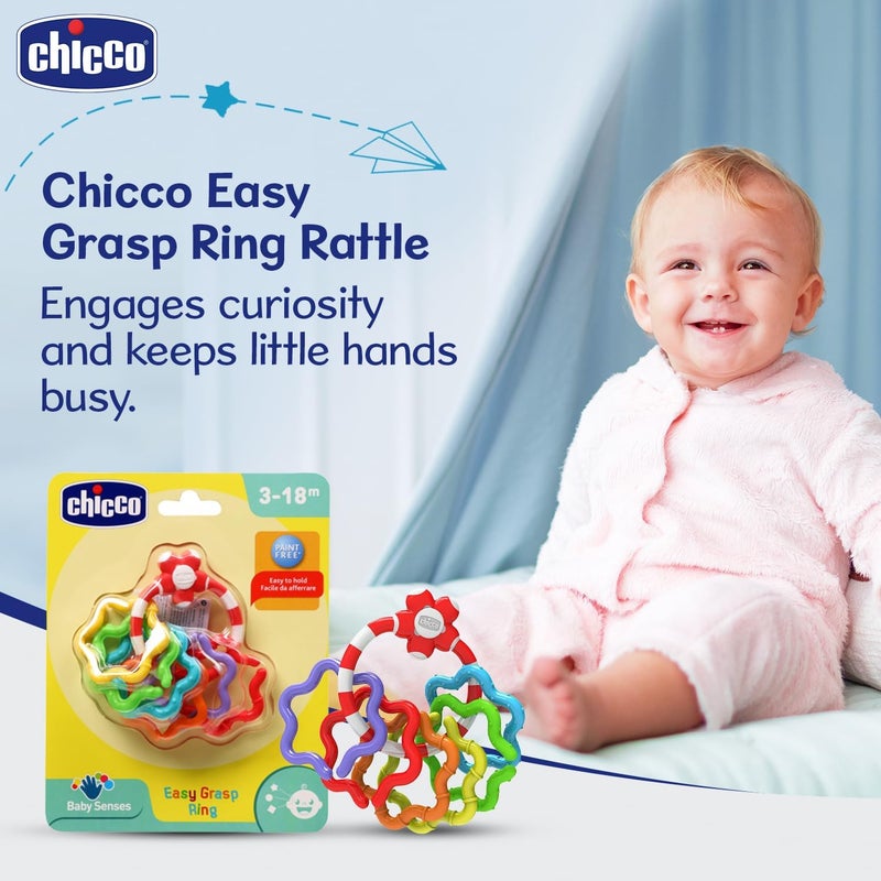 Chicco Baby Senses Easy Grasp Rings Rattle for Babies 3M-18M - Image 3
