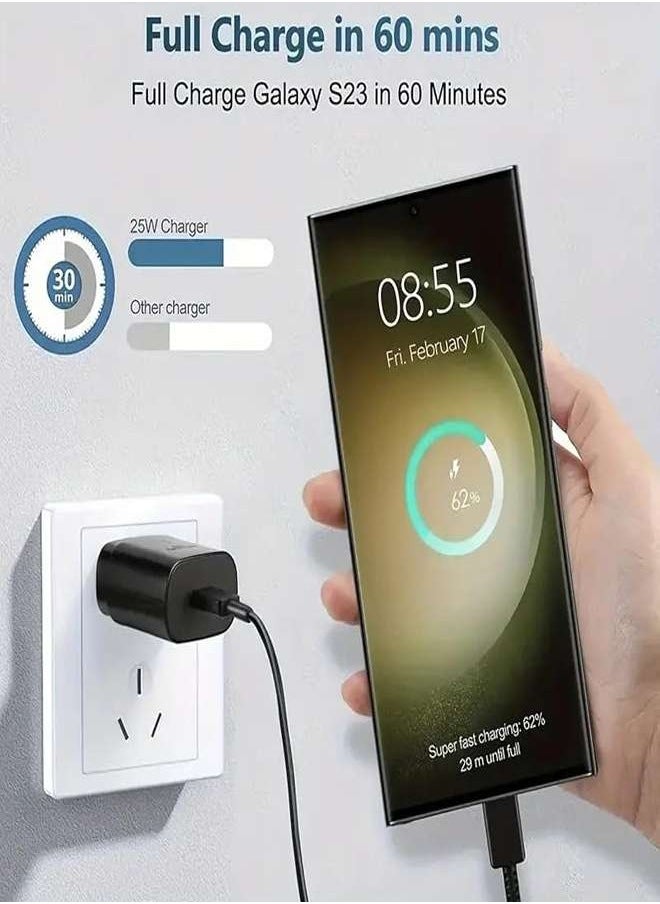 أسبور الناقل التسلسلي العام جيم كابل 60W ، 1 متر الناقل التسلسلي العام جيم إلى الناقل التسلسلي العام جيم كابل شحن سريع PD نوع جيم كابل اي فون 15 / 15 برو / 15 برو ماكس MacBook Air/Pro、iPad Pro、 سامسونج غالاكسي S24 / S24 ألترا ، بيكسل ، شاحن USB C ( أسود )  - Image 2