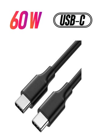 USB C cable 60W, 1-meter USB C to USB C charging cable PD fast charging C-type cable suitable for iPhone 15/15 Pro/15 Pro Max MacBook Air/Pro、iPad Pro、 Samsung Galaxy S24/S24 Ultra, Pixel, USB C charger (Black) - pzsku/ZEA992B57F29A466B5325Z/45/_/1738267212/7934b3e1-99e3-4031-bce0-acac39afe1cb