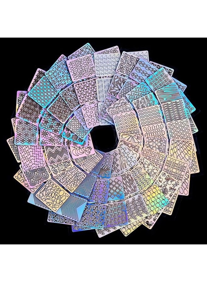 GOGOONLY 144 Pieces Nail Vinyls Stencil Stickers Set 24 Sheets 72 Different Designs Cute Easy Nail Art Nail Vinyls Nail Stencil Sheets Bh000807 - Image 4