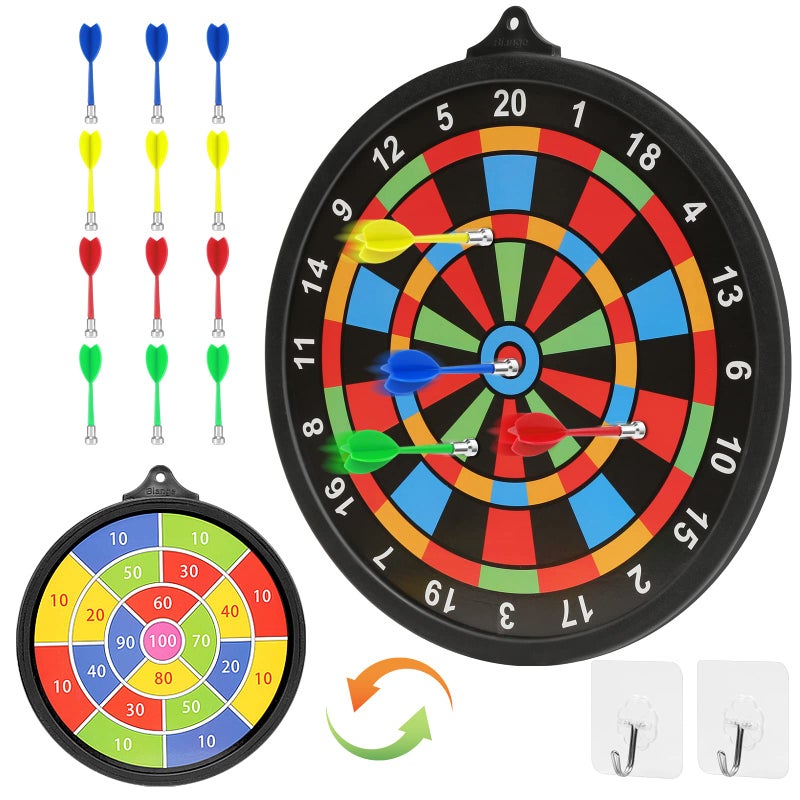 Biange Magnetic Dart Board w 12 Darts Toys for Boys Age 812 Safe Indoor Outdoor Games for Kids 812 Teen Gifts for 6 7 8 9 10 11 12 13 14 Year Old Boys Girls - Image 2