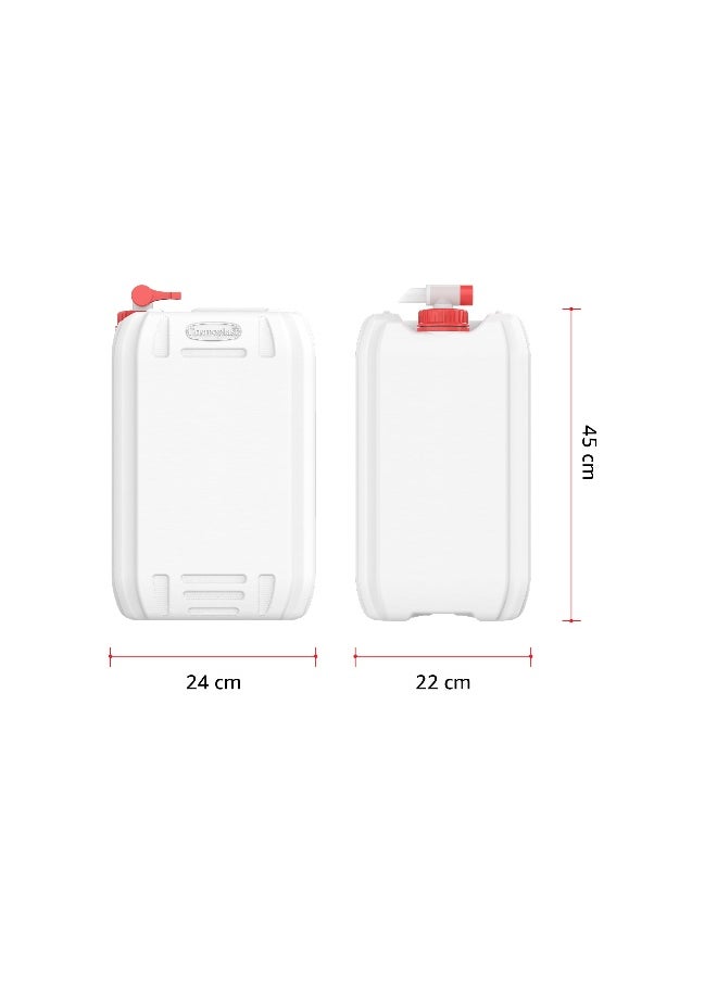 Cosmoplast 20 Liters Water Tank L 24 x W 22 x H 45 cm- (White)  - Image 2