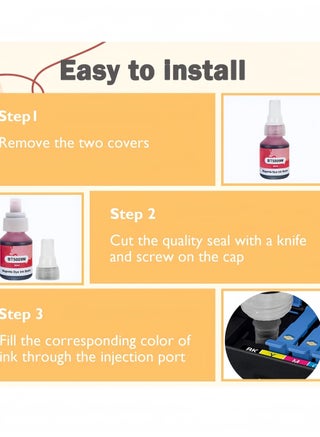 4-Pack Ink BTD60 BT5000 for Brother for DCP - T300 T510W T710W MFC - T810W T910DW HL - T4000DW DCP - T310W T510W T710W MFC - T810W T910DW T4500DW DCP-T300 (Black,Cyan,Magenta,Yellow) - view 3