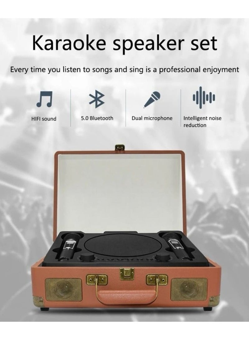 Smartberry Speaker Microphone, Intelligent Noise Cancellation, Full Range Stereo Karaoke Machine with HiFi sound, Dual Microphone, Unique Suitcase Shape Wireless for Party - Image 3