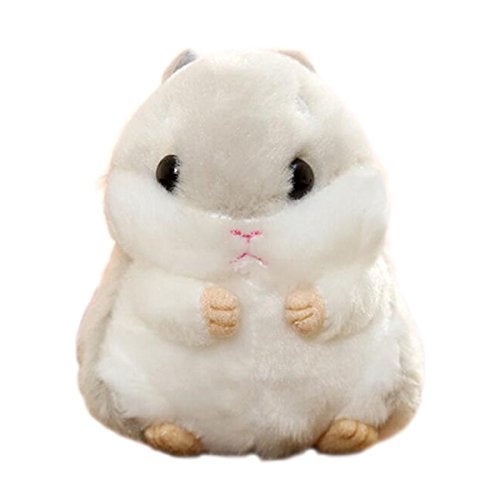 AngelGift Cuddly Hamster Soft Stuffed Animals Cushion Toy Doll 4 10cm Mouse Plushie Toys Best Birthday Gifts for The Children Kids Baby Toys Gray - Image 1