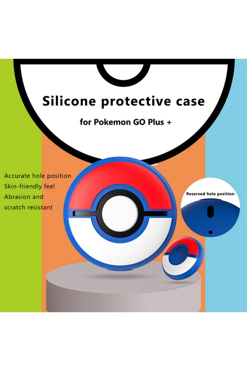 "غطاء سيليكون واقي مع حزام يد لـ Pokemon GO Plus+، مقاوم للماء، مضاد للصدمات، حماية متينة، إكسسوارات ذكية متوافقة مع Pokemon GO Plus+ - أزرق" - Image 3