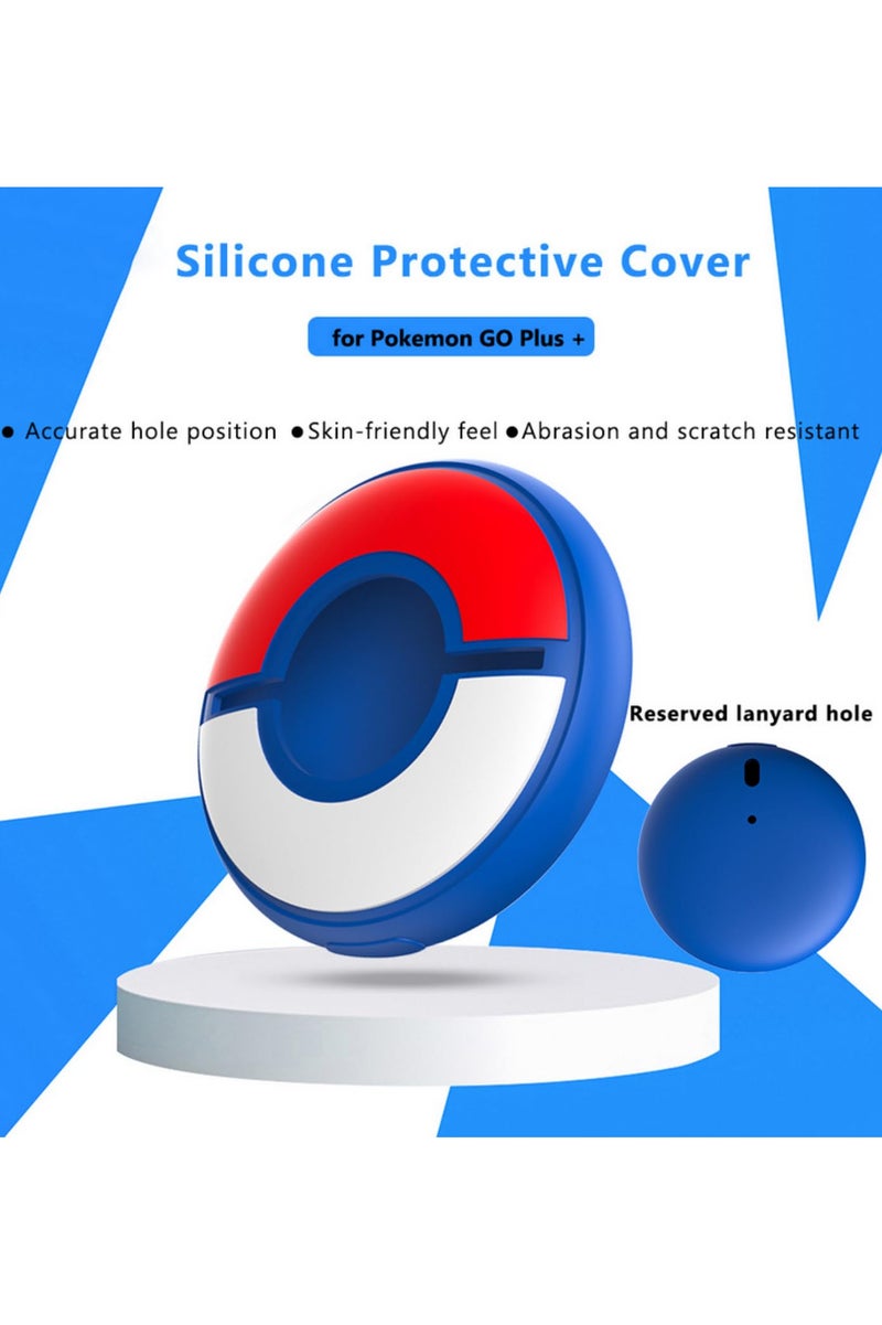"غطاء سيليكون واقي مع حزام يد لـ Pokemon GO Plus+، مقاوم للماء، مضاد للصدمات، حماية متينة، إكسسوارات ذكية متوافقة مع Pokemon GO Plus+ - أزرق" - Image 4
